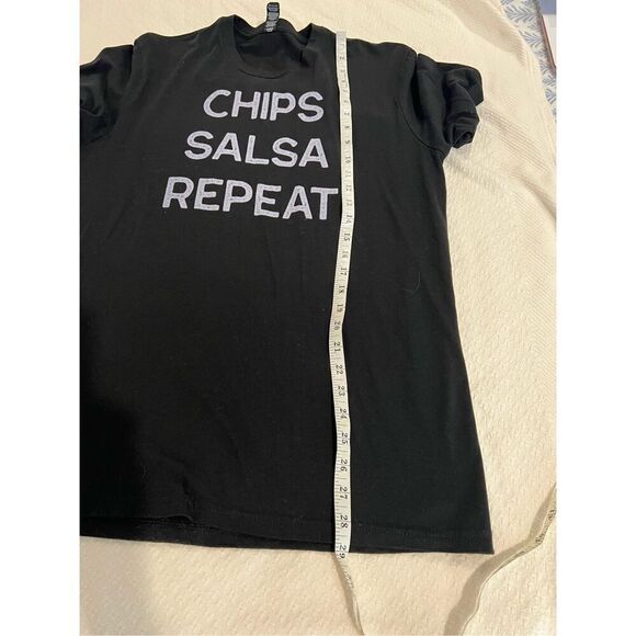 Bella Canvas "Chips, Salsa, Repeat" black Tee size large - Picture 6 of 6